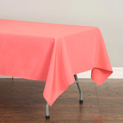 60 x 126 in. Rectangular Polyester Tablecloths for 8 ft. Tables Banquet Party - Image 1 of 4