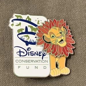 Alfiler comercial Reino animal y fondo de conservación de parques de Disney Rey León Simba - Imagen 1 de 2