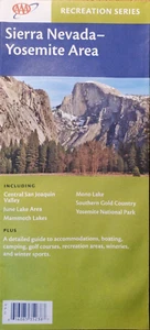 Sierra Nevada Yosemite Gebiet Führer Karte CA AAA Erholung Serie Karte - Bild 1 von 2