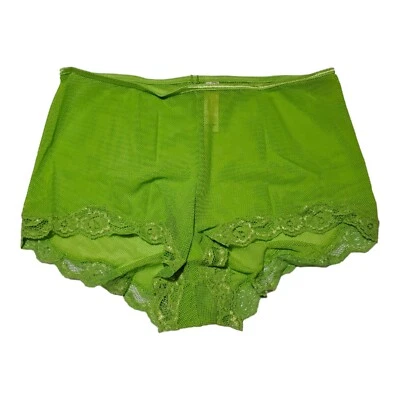 Calcinha masculina vintage Victoria's Secret rede de pesca malha renda verde M 2003 RARA - Imagem 1 de 4