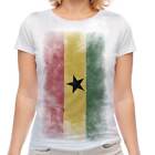 Ghana Faded Flag Ladies T-Shirt Tee Top Ghanaian Shirt Football Jersey Gift