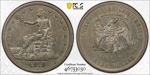 1878 S PCGS VF Detail | SILVER Trade Dollar - $1 US Coin #42926B Cover