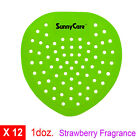 SunnyCare #1000G Vinyl Urinal Screen w/ Universal Shape, Strawberry Scent, Green