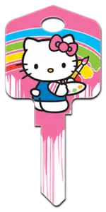 Llave de la casa de pintura Hello Kitty - llave coleccionable - blanco gatito - trajes LW4 - Imagen 1 de 3