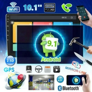Autoradio 10.1'' Android 9.1 2DIN Navigatore GPS WIFI Bluetooth FM Lettore MP5 - Foto 1 di 12