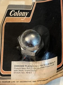 7618-1 COLONY CUSTOM STEM BOLT CHROME PLATED 1957-1978 SPORTSTER HARLEY NOS - Picture 1 of 1