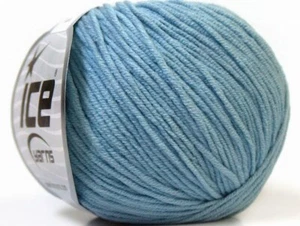 LOT OF 8 Ice ALARA SOLID Yarn #33063 LIGHT BLUE Light DK Cotton - Picture 1 of 4