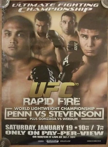 UFC 80: Rapid Fire/81: Breaking Point Promo Poster ORIGINAL DESIGN, Lesnar, Penn - Picture 1 of 2