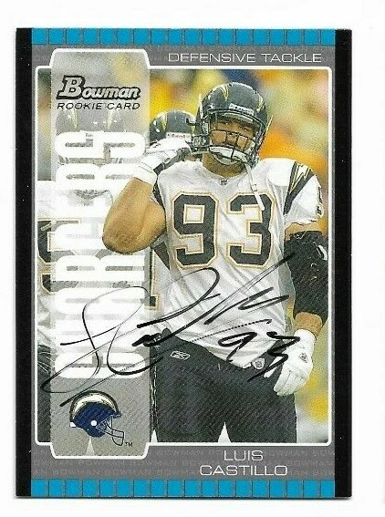 2005 Bowman LUIS CASTILLO Signed Card autograph CHARGERS RC NORTHWESTERN - Image 1 of 1