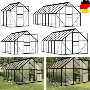 Aluminium Gewächshaus Treibhaus 3,61m³ bis 9,3m³ Alu Tomatenhaus Pflanzhaus DE - Bild 1 von 61