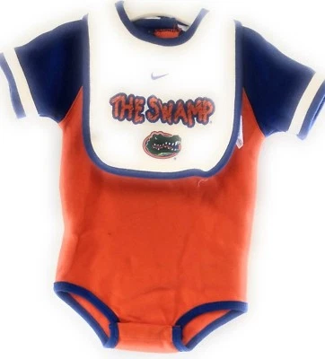 NEW Infant Toddler Nike Florida Gators The Swamp 2 piece NCAA Bib & Bodysuit - Image 1 of 2