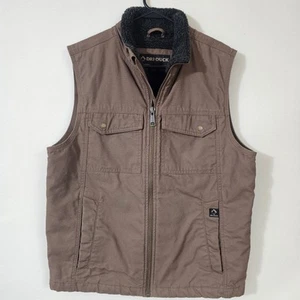 DRI-DUCK Brown Zip Front Work/Hunting Vest w/Quilted Lining - Mens Size M - Picture 1 of 6
