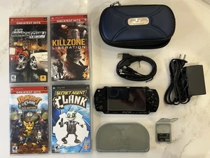 🎮Sony PSP 2001 w/ Battery, 4GB Memory, 4 Games, 2x Power Cords & More ✅TESTED🎮 - Picture 1 of 20
