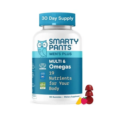 Gomas multivitamínicas masculinas SmartyPants ômega 3, vitamina D3 C vitamina B12 B6 - Imagem 1 de 4