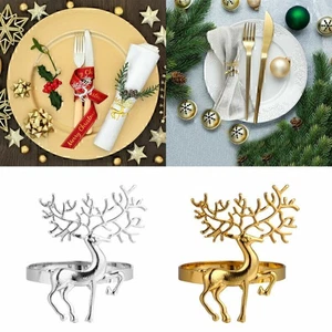 10Stück Weihnachten Serviettenringe Serviettenhalter Hochzeit Party TischdekoSet - Bild 1 von 14