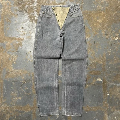 Vintage 80s Guess Stone Wash Faded Jeans Men's Size 28x30 Leather Snap Patch - Image 1 of 4