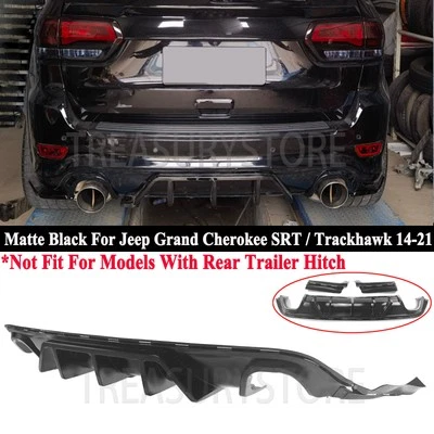 For Jeep Grand Cherokee SRT&Trackhawk 2014-2021 Matte Black Rear Bumper Diffuser - Image 1 of 4