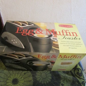 ** New, NOS~ 2005 Back to Basics Egg & Muffin Toaster, Meat Warmer, Egg Cooker * - Picture 1 of 5