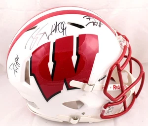Derek TJ JJ Watt Signed Wisconsin F/S Speed Authentic Helmet-Beckett W Hologram - Picture 1 of 7