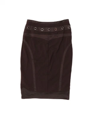 Falda lápiz GUESS BY MARCIANO para mujer Reino Unido 8 pequeña W28 negra nailon BH02 Foto 1 de 3