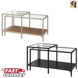 IKEA VITTSJÖ Nest of Tables Set of 2 Coffee Side Tables Living Room Furniture - Picture 1 of 12