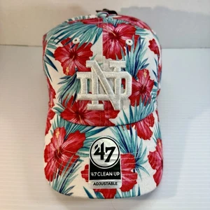 New Notre Dame Irish ’47 Clean Up Women’s Sharon Adjustable Floral Hibiscus Hat - Picture 1 of 21