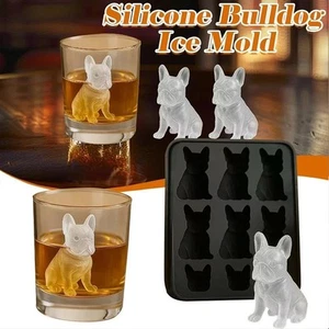 3D Silicone Dog Shape Ice Tray,Animal Molds Literalous French Bulldog Ice Mold - Picture 1 of 7