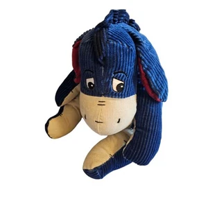 Peluche a costine in velluto a coste blu Eeyore Winnie the Pooh Disney Store etichetta negozio originale - Foto 1 di 4