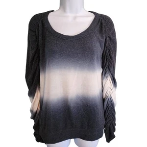Chaser Ombre Knit Shirred Long Sleeve Sweater size Large - Picture 1 of 7