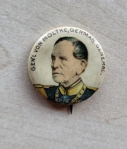 Vintage Von Moltke Deutschland General 1896 Armee Militär Pin Anstecker - Bild 1 von 2
