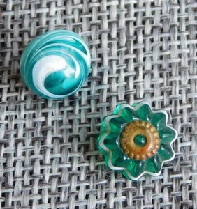 Konvolut antike Vintage Glasknöpfe Charm Schnur #332-B - Bild 1 von 5