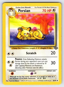 Persian 42/64 1999 Jungle Set Pokemon Card TCG WOTC Vintage Uncommon - VLP - Picture 1 of 2
