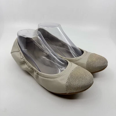 Easy Spirit Gessica Flats e360 Collection Women's 10.5M Cream/Glitter Cap Toe - Изображение 1 из 4