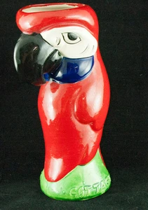 Vintage Art Pottery Exotic Red Bird Vase..Hawaiia Cottage..OMC Japan.. Beautiful - Picture 1 of 8