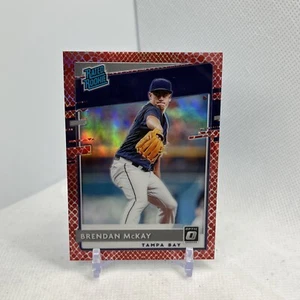2020 Optic Brendan McKay Red Dragon Rated Rookie Prizm /88 Tampa Bay Rays - Picture 1 of 6