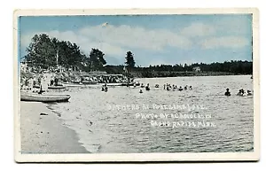 Vintage Postcard RPPC GRAND RAPIDS MN Bathers at POKEGAMA LAKE Beach Swimming - Picture 1 of 2