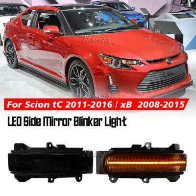 For Scion Tc 2011-16 xB 08-15 Smoke LED Dynamic Turn Signal Mirror Light Blinker - Image 1 of 4