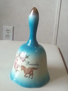 Vintage Collectors Bell blue and white porcelain Kentucky - Picture 1 of 3