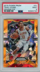 2019 Panini Prizm Orange Ice Trae Young #31 Basketball Card - PSA 9 Mint - Bild 1 von 2
