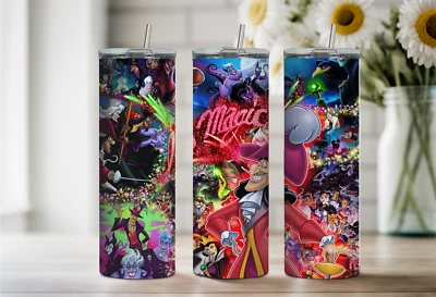 Villains, Cartoons , 20oz Tumbler, Hot/Cold, Straw, Stainless, Leak Proof(#154) - Image 1 of 2