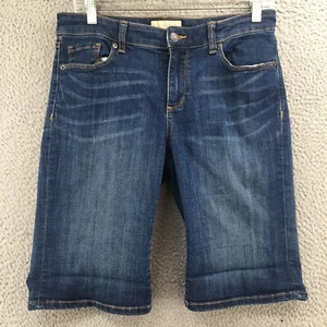 Banana Republic Bermuda Shorts Womens 30 (Actual 30X11) Blue Denim Mid Rise Zip - Picture 1 of 17