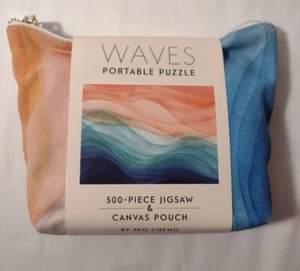 NEU Tragbares Puzzle mit Canvas Reißverschluss Beutel Wellen 500 Stück Yao Cheng - Bild 1 von 4