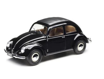 Volkswagen VW Käfer 1200 Brezel Modellino 1950 1:18 Welly Nero Nuovo 18040W - Immagine 1 di 4
