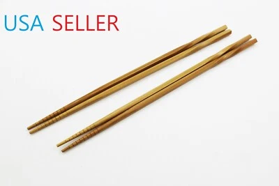 2对竹长筷子扭转手柄12英寸长多功能筷子 — 第 1/4 张图片