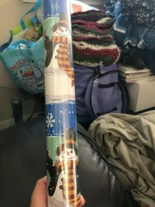 Snowman Christmas Holiday Wrapping Paper 100 Sq. Ft. New!!! - Picture 1 of 2