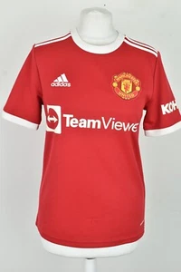 ADIDAS Manchester United Red Football T-Shirt size 13-14 Boys Red Outdoors - Picture 1 of 7