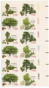 Scott #1767a (1764-67) 1978 Arboretum 15¢ Plate Block of 12 Stamps - MNH UR - Picture 1 of 1