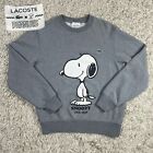 LACOSTE x PEANUTS Gray Snoopy Print Crew Neck Organic Cotton Sweatshirt Unisex S