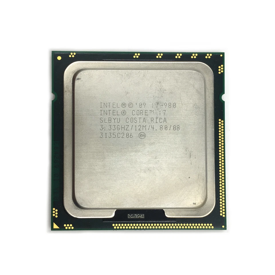 INTEL Hexa-Cores CPU i7-980 3.33GHZ/12MB 4.8GT/s CPU LGA1366 SLBYU Processor - Image 1 of 3