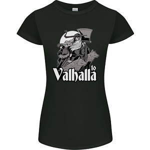 To Valhalla Viking Warrior Odin Womens Petite Cut T-Shirt
